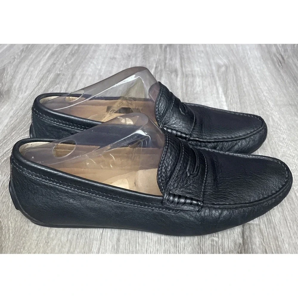 Coach‎ Men's Black Leather Loafers  Size 7D
